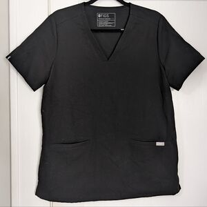 FIGS Casma Scrub Top Black Size L Technical Collection